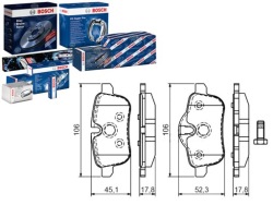 комплект датчик износа тормозных колодок Bosch 34216788275 P060