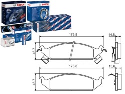 комплект датчик износа тормозных колодок Bosch 4882070 4897746A