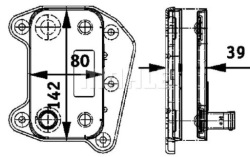 mahle 52 000P радиатор охлаждения Масло