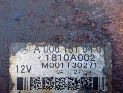 стартер mitsubishi COLT VI 6 A0061510401 1810A002 M001T30271