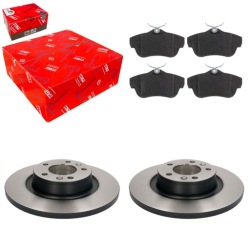 2× trw тормозной диск зад DF4945 тормозные колодки комплект. GDB1740