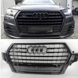 решетка радиатора s-line Audi Q7 4M 2015–2020 | черный глянец | 1 ЗАМЕНА