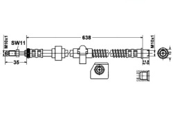 тормозной шланг CITROEN C5 III 2.0 180 (