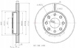MAXGEAR Тормозной диск торм. 2SZT Chevrolet P. Aveo 04- 13