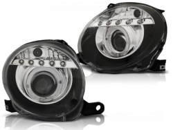 Фары FIAT 500 07-15 Black led