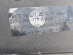 ролета vw TOUAREG 2 7P5 2010-2017 год черный оригинальная