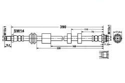 тормозной шланг . volvo S60 II S80 V