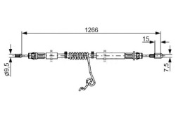 Bosch трос тормоза ручного FORD TRANSIT 2,