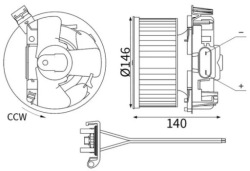 mahle аб 445 000S вентилятор внутренний