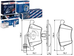 комплект датчик износа тормозных колодок Bosch 13046071562 6071
