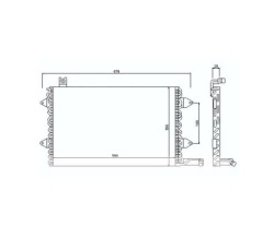 Радиатор кондиционера для vw VENTO 1991-1998 1H020413