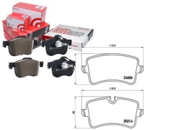комплект датчик износа тормозных колодок Brembo 4H0698451K 4H06