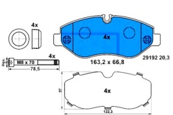 ATE тормозные колодки MERCEDES перед VIANO VITO