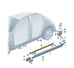 volkswagen oe 3G0853946 стопор Распределительные коробки порога