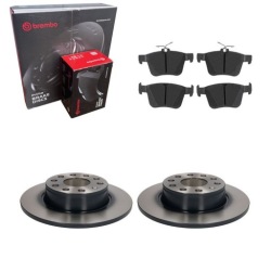 2× Brembo Тормозной диск зад 08.B413.21 P 85 125 комплект датчик износа тормозных колодок, тормоз