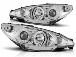 фары peugeot 206 (02-06) хром