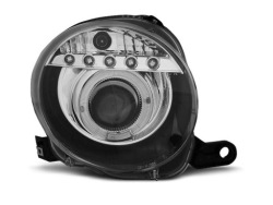 фары FIAT 500 07- Black led r