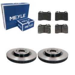 2× MEYLE тормозной диск MERCEDES перед W210 97-03 + тормозные колодки 025 211 5317