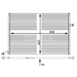 mahle 25 000P радиатор охлаждения .