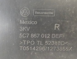 vw JETTA VI обивка дверные карты Передний правое 5C7867012J кожа черный