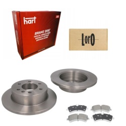 2× - Hart торм.диск /T/ SPRINTER 3-3,5 06- 229 102 + тормозные колодки зад vw CRAFTER 30-35 2008 2009 2010 2011 2012 2013 2014