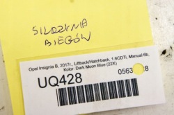 UQ428 opel INSIGNIA B 1.6 136KM акпп 55598851A механика 6B
