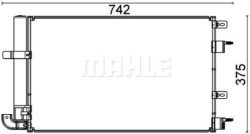 mahle ac 703 000P конденсатор, радиатор кондиционера