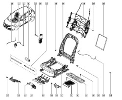 трос кресло renault SCENIC IV MEGANE оригинальная