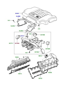колено коллектора впускной LAND ROVER RANGE L322 спорт L320 LR014468
