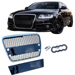 решетка радиатора Audi A6 C6 (4F) перед рестайлинг 2004–2008 черный