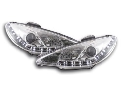 Фары led peugeot 206 98-07 хром