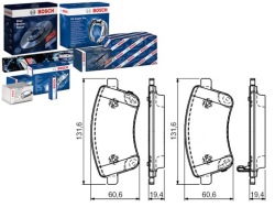 комплект датчик износа тормозных колодок Bosch FDB4339 6135091