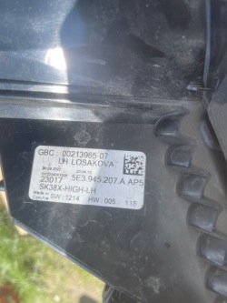 фонарь led левый SKODA OCTAVIA 4 IV 5E3945207A