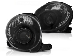 Фары FIAT 500 07-15 Black led