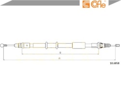 трос тормоза ручного renault Cofle
