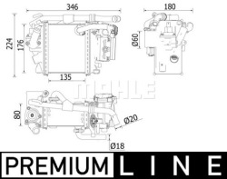 mahle CI 540 000P радиатор охлаждения Воздух
