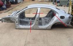 MERCEDES a W177 2021 порог подкрылок без навесного середина левый