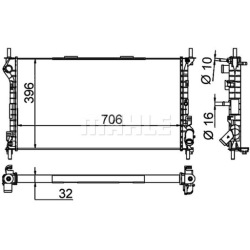 mahle CR 1196 000P радиатор охлаждения, система Двигателя