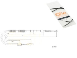 трос тормоза ручного Audi Cofle