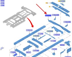 ремень задний внутренний FORD TRANSIT 2014- 2018- 2001908 _ BK31-V106K00-BF