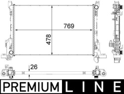mahle CR 84 000P радиатор охлаждения, система Двигателя