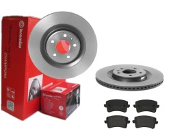 2× Brembo 09.B969.11 тормозной диск + тормозные колодки oem P85099 для Audi A4 (B8) зад -