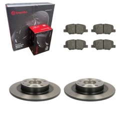 Brembo P 54 063 комплект датчик износа тормозных колодок, тормоз + 2× 2x 08.C423.11 Тормозной диск зад для mazda 6 универсал (GJ, GL) 278mm