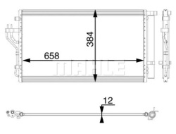 mahle ac 56 000P конденсатор, радиатор кондиционера