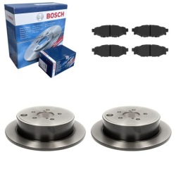 2× Bosch тормозной диск зад 0986479A10 тормозные колодки 0986494444