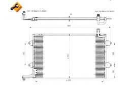 nrf Радиатор кондиционера volkswagen 35584