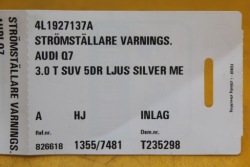 панель управления переключатель ESP света Audi Q7 4L 4L1927137A