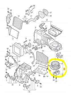 vw SHARAN (7N), 2010- Двигатель потока воздуха +ac