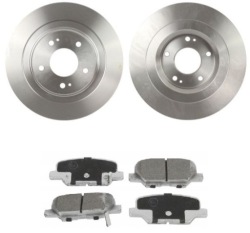 2× тормозной диск зад peugeot 2013 2014 2015 2016 2017 2018 2019 2020 2021 + abakus 231-02-088 комплект датчик износа тормозных колодок, тормоз