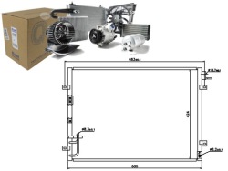 конденсатор кондиционера kia SORENTO I 2.4/2.5.5